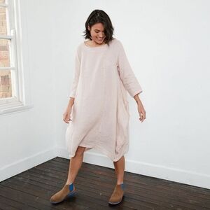 OAK + FORT Soft Pink Long Sleeve Dress
